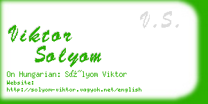 viktor solyom business card